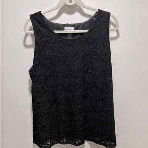 Catherine’s Plus Size 18W Black Lace Blouse Sleeveless
